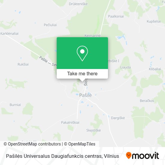 Карта Pašilės Universalus Daugiafunkcis centras