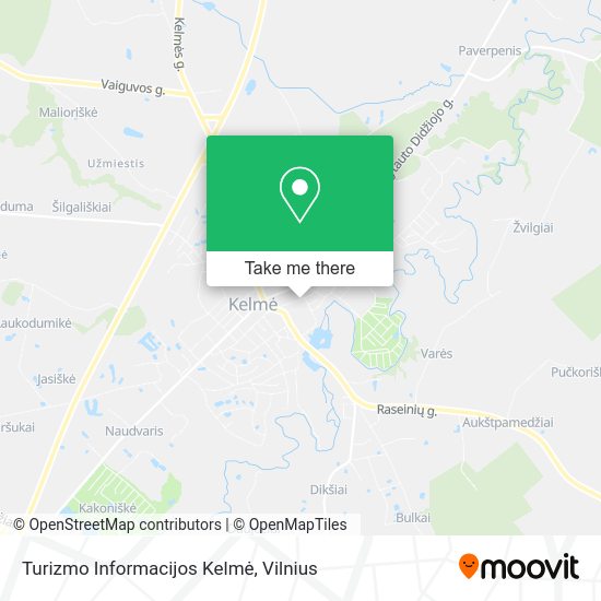 Карта Turizmo Informacijos Kelmė