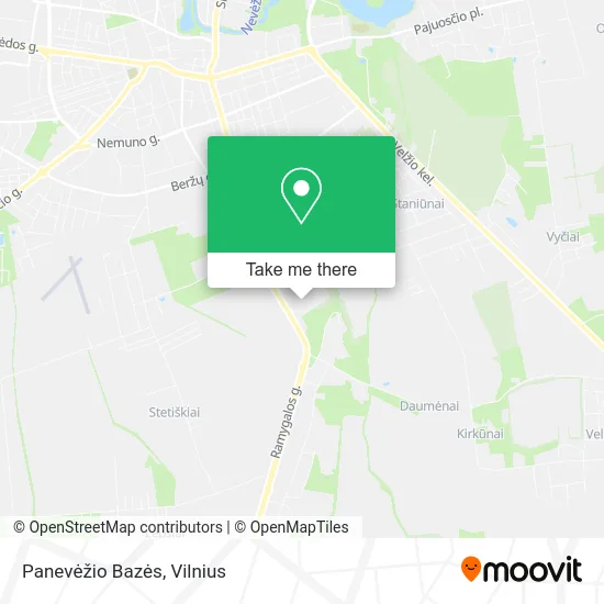 Panevėžio Bazės map