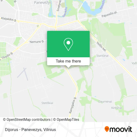Карта Dijorus - Panevezys