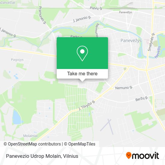 Карта Panevezio Udrop Molain