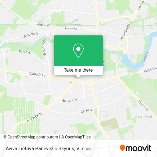 Карта Aviva Lietuva Panevežio Skyrius
