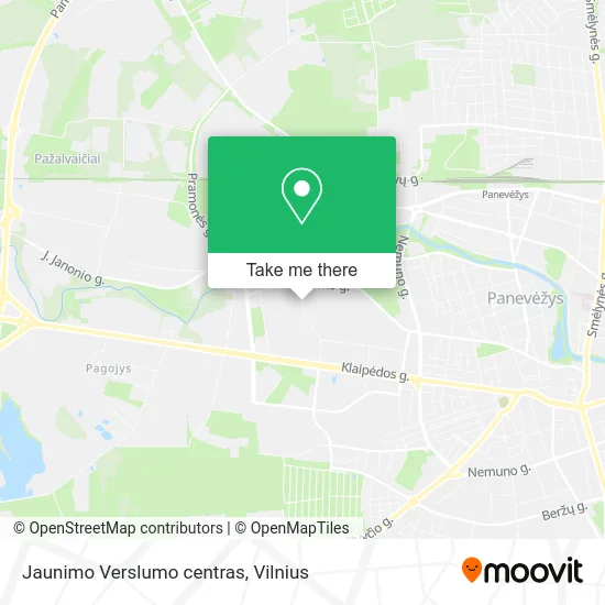 Карта Jaunimo Verslumo centras