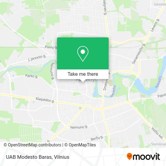 Карта UAB Modesto Baras