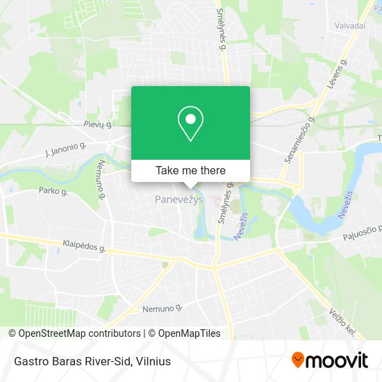 Карта Gastro Baras River-Sid