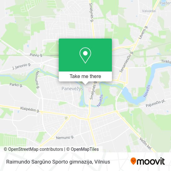Карта Raimundo Sargūno Sporto gimnazija