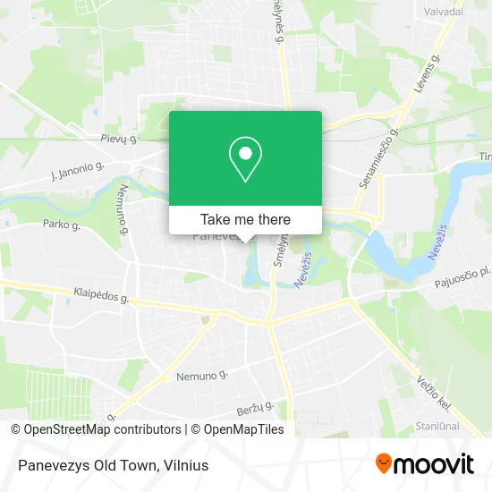 Карта Panevezys Old Town