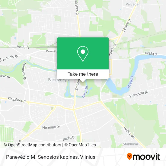 Карта Panevėžio M. Senosios kapinės