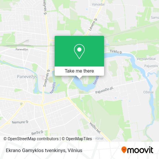 Карта Ekrano Gamyklos tvenkinys
