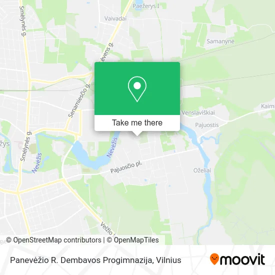 Карта Panevėžio R. Dembavos Progimnazija