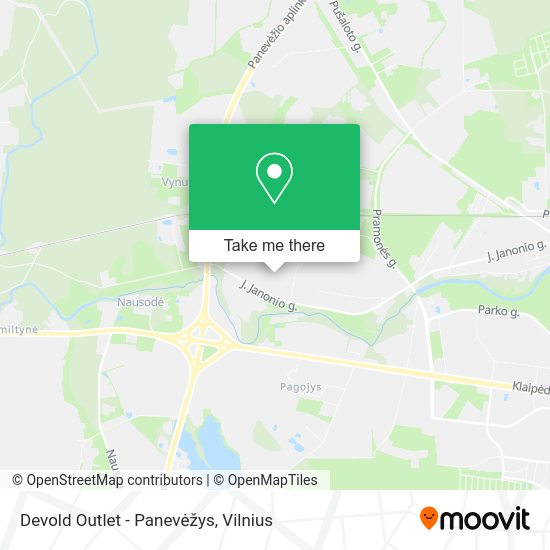 Карта Devold Outlet - Panevėžys
