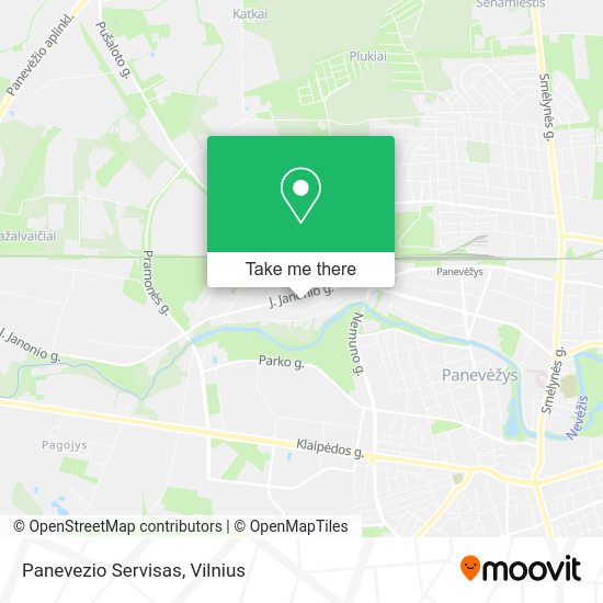 Карта Panevezio Servisas