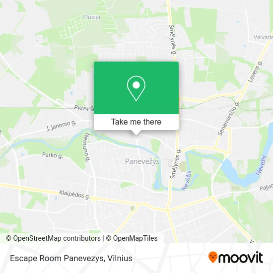 Карта Escape Room Panevezys