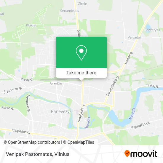 Карта Venipak Pastomatas