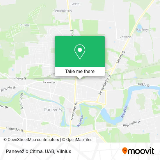Карта Panevežio Citma, UAB