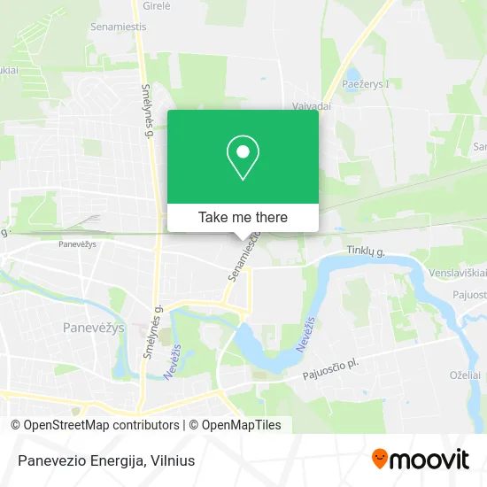 Карта Panevezio Energija