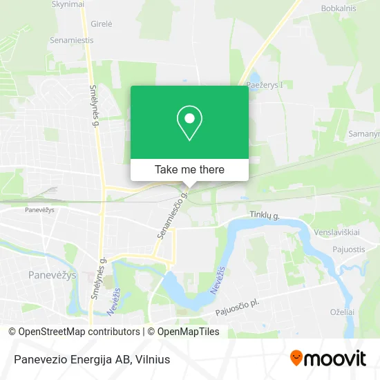 Карта Panevezio Energija AB