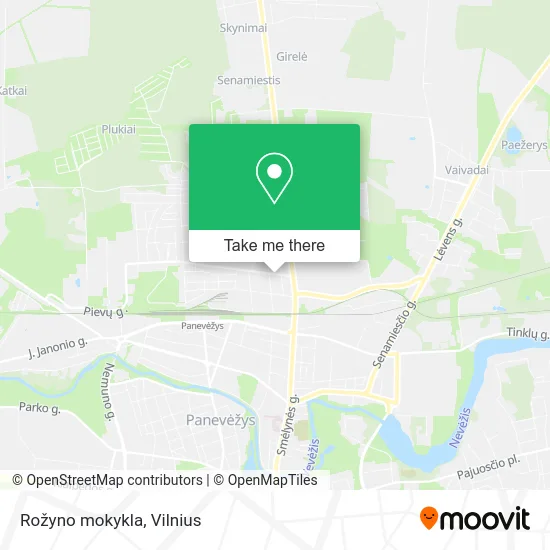 Карта Rožyno mokykla