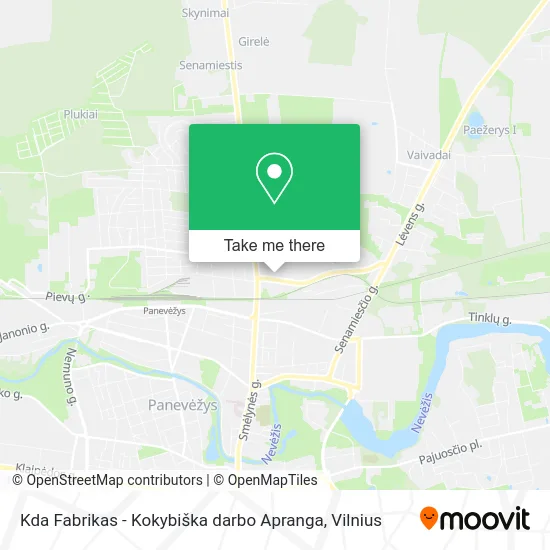 Карта Kda Fabrikas - Kokybiška darbo Apranga