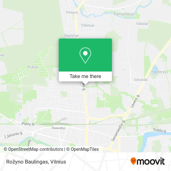 Карта Rožyno Baulingas