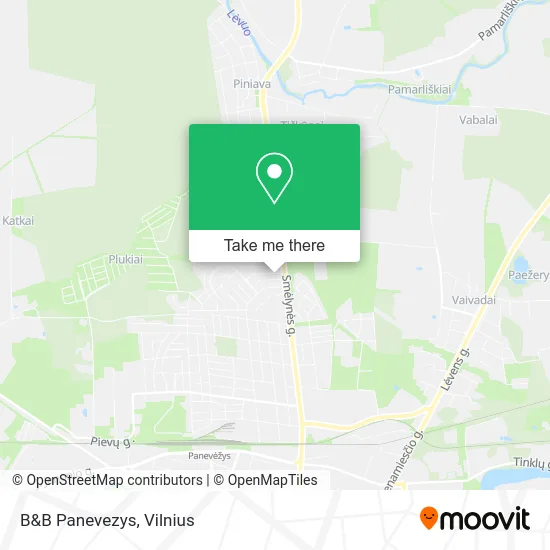Карта B&B Panevezys