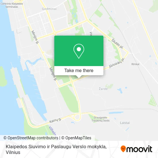 Карта Klaipedos Siuvimo ir Paslaugu Verslo mokykla