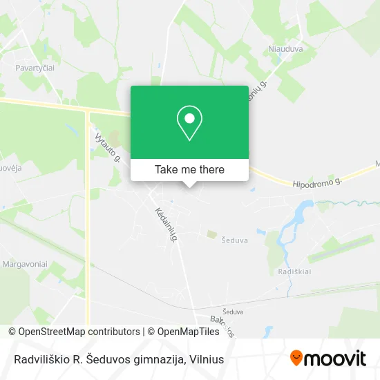Карта Radviliškio R. Šeduvos gimnazija