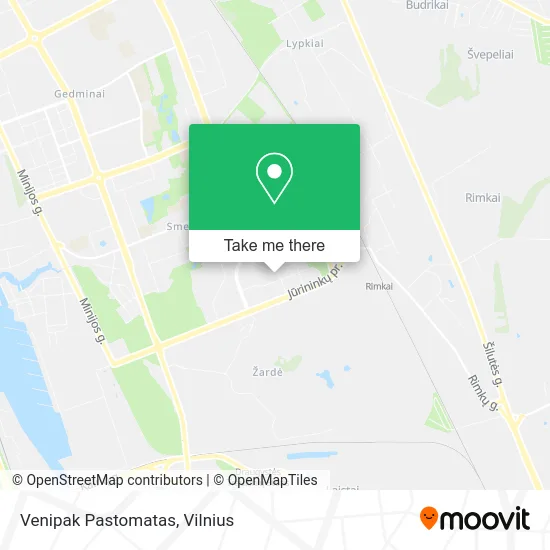 Карта Venipak Pastomatas