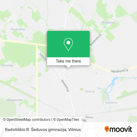 Карта Radviliškio R. Šeduvos gimnazija