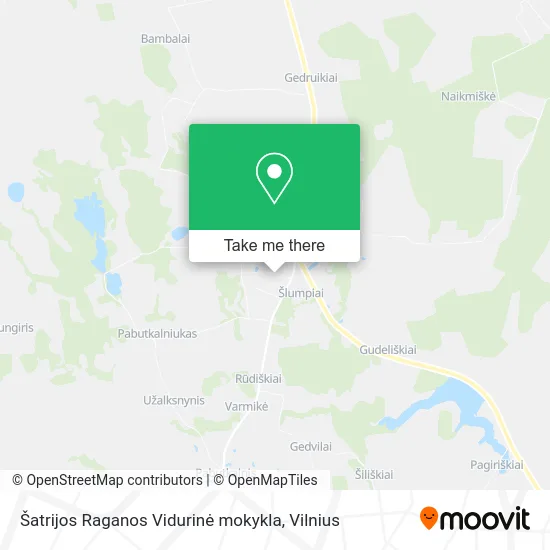Карта Šatrijos Raganos Vidurinė mokykla