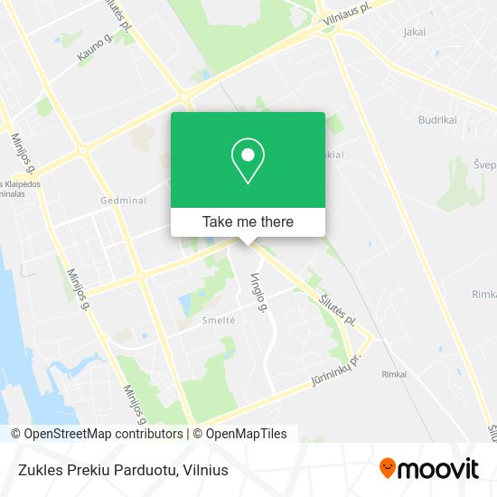 Карта Zukles Prekiu Parduotu