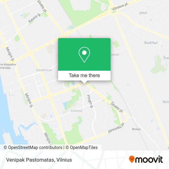 Карта Venipak Pastomatas
