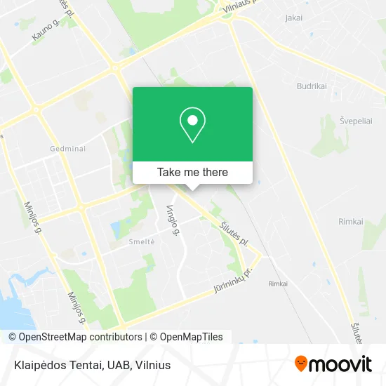 Карта Klaipėdos Tentai, UAB