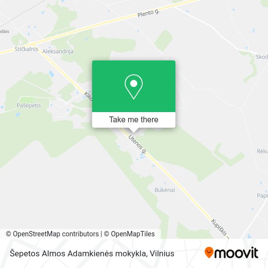 Карта Šepetos Almos Adamkienės mokykla