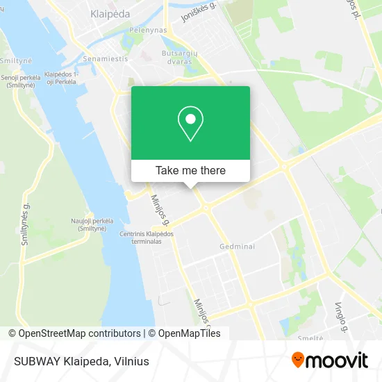 Карта SUBWAY Klaipeda