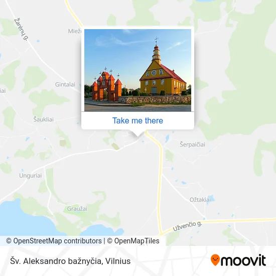 Карта Šv. Aleksandro bažnyčia