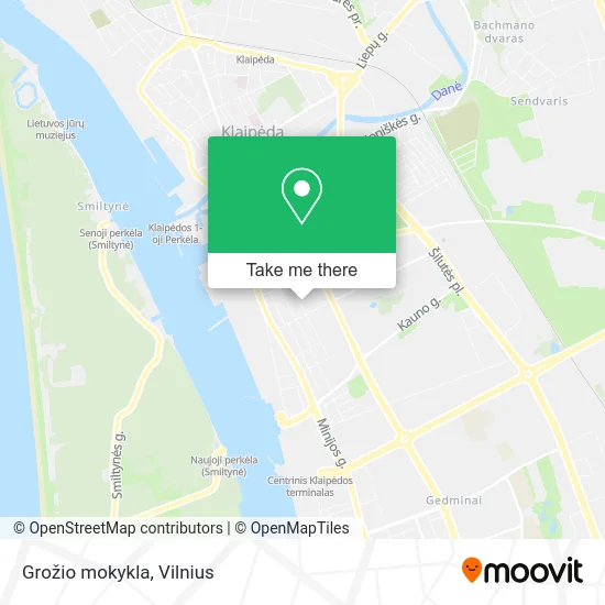 Карта Grožio mokykla