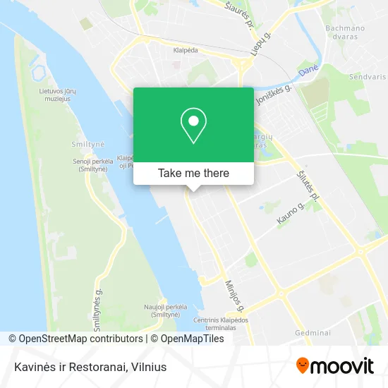 Карта Kavinės ir Restoranai