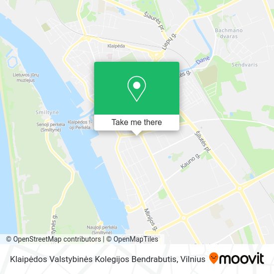 Карта Klaipėdos Valstybinės Kolegijos Bendrabutis