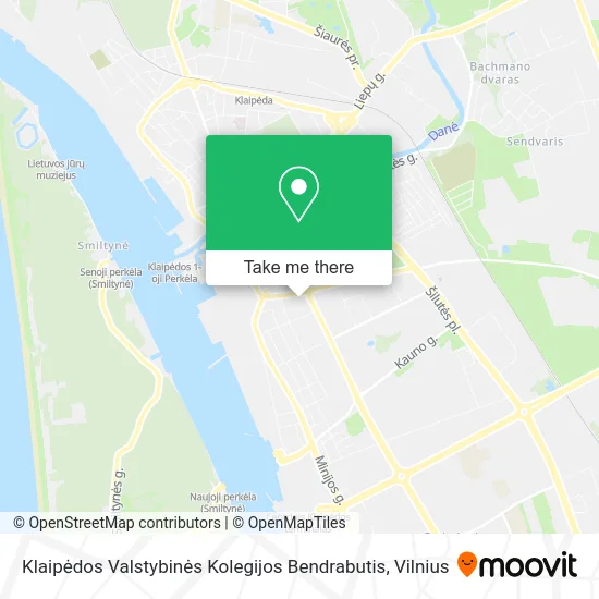 Карта Klaipėdos Valstybinės Kolegijos Bendrabutis