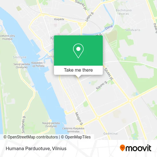 Humana Parduotuve map