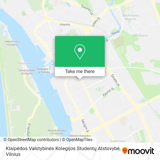 Карта Klaipėdos Valstybinės Kolegijos Studentų Atstovybė