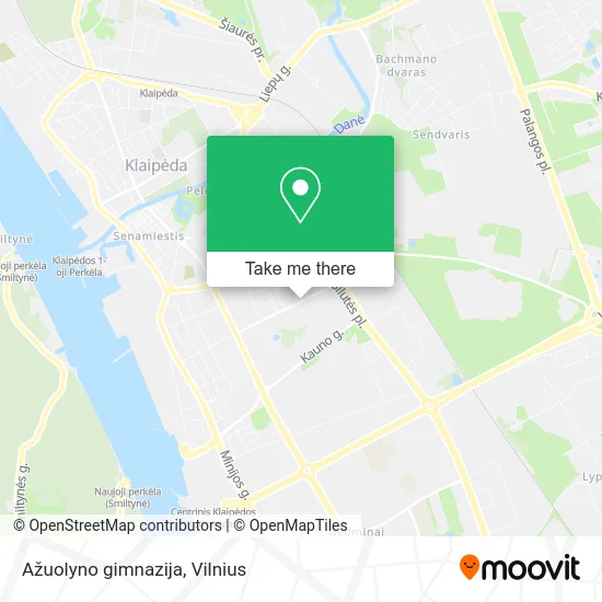 Карта Ažuolyno gimnazija