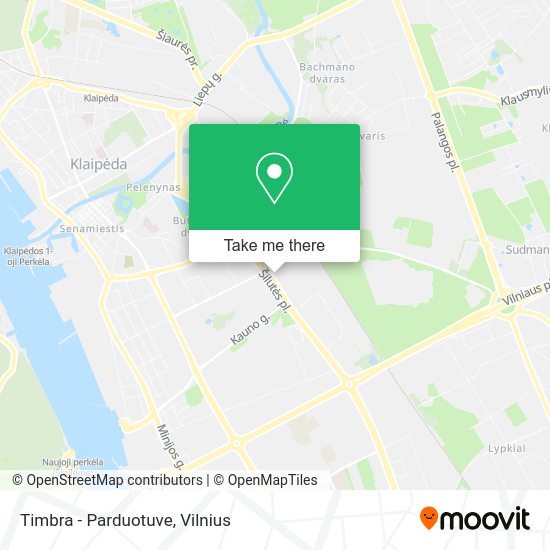 Карта Timbra - Parduotuve