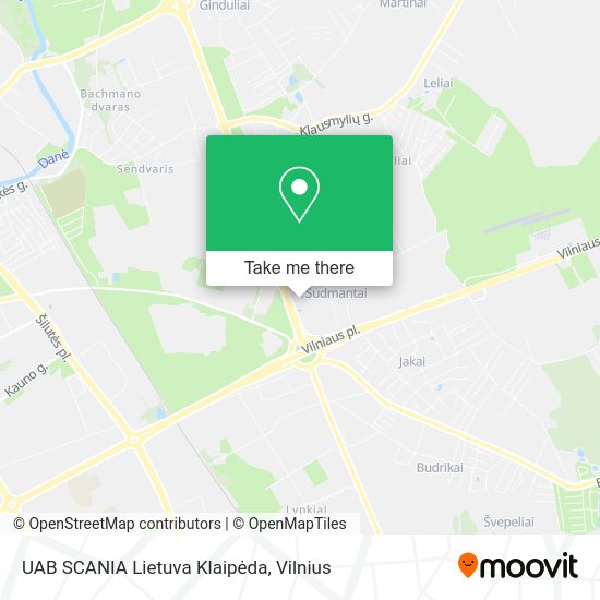 Карта UAB SCANIA Lietuva Klaipėda