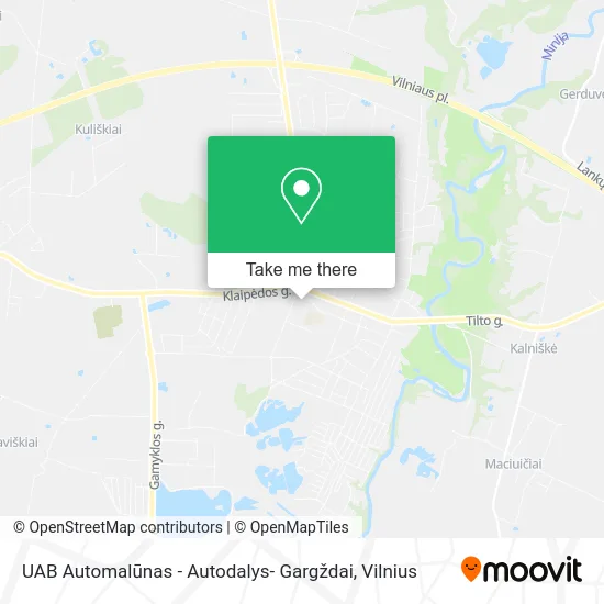 Карта UAB Automalūnas - Autodalys- Gargždai