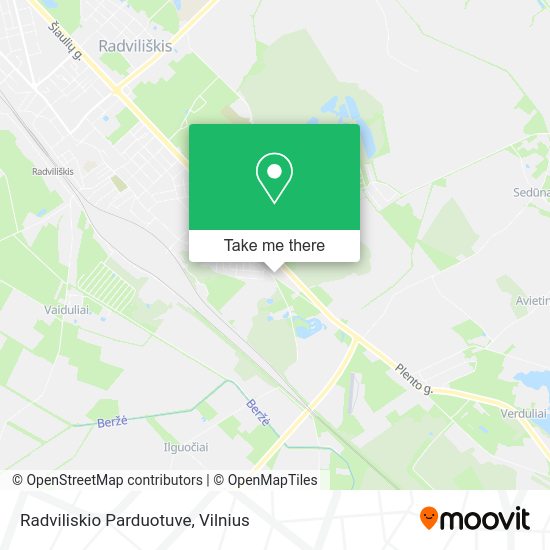 Карта Radviliskio Parduotuve