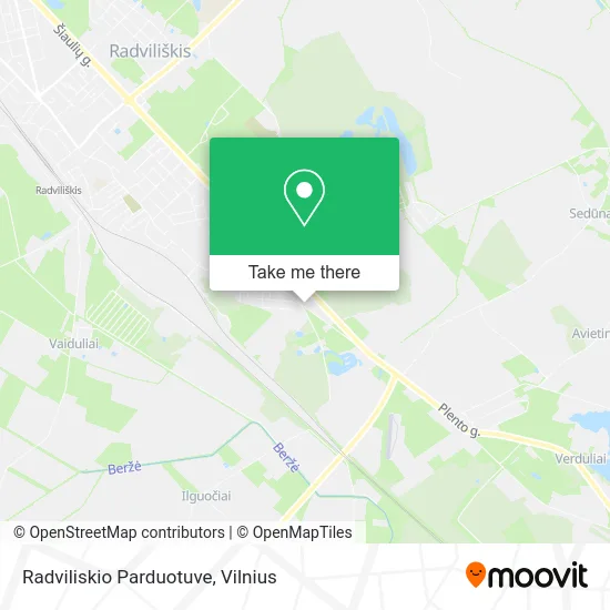 Карта Radviliskio Parduotuve