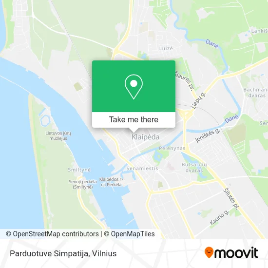 Карта Parduotuve Simpatija