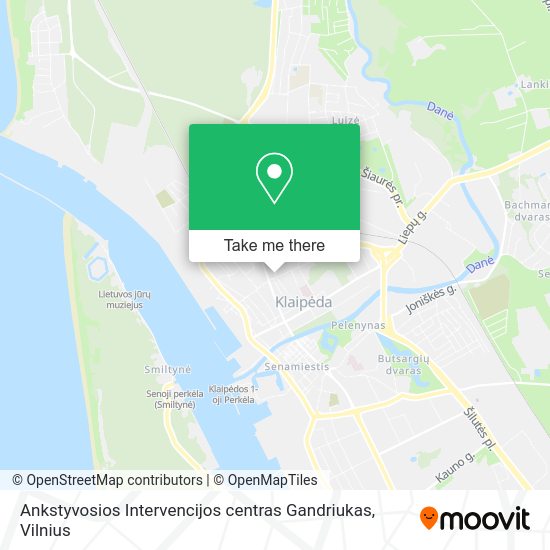 Карта Ankstyvosios Intervencijos centras Gandriukas